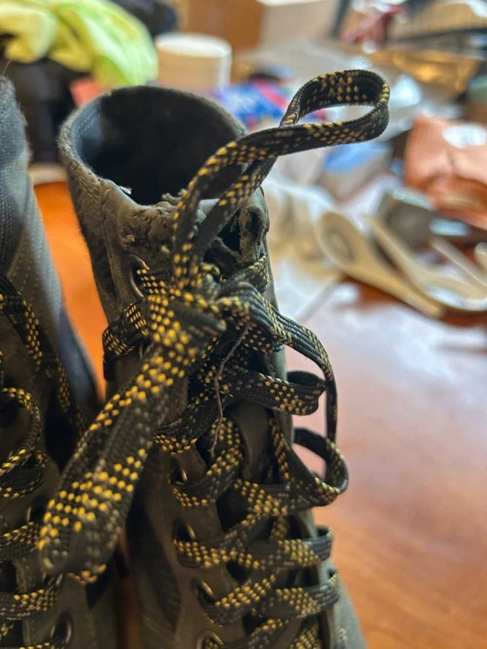 Sorel army green plaid Lexie wedges ankle boots